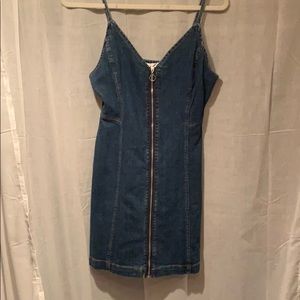 Front zip denim dress (brand new!)